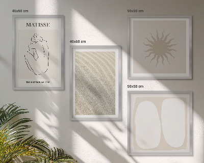Galería de pared olas de arena minimalistas
