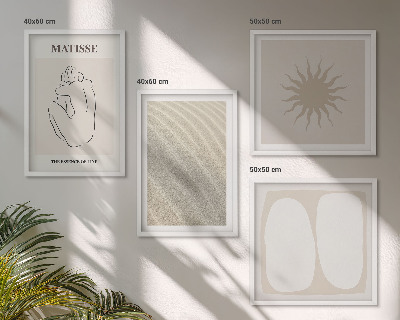 Galería de pared olas de arena minimalistas