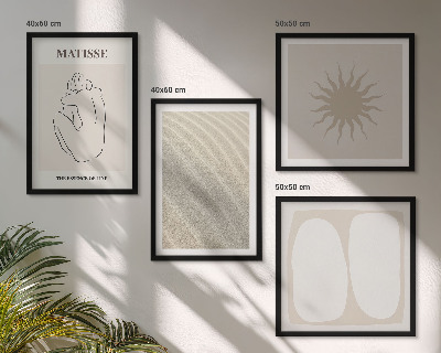 Galería de pared olas de arena minimalistas