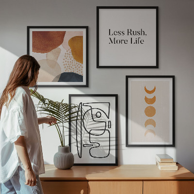 Set de cuadros modernos para salón Colores de formas abstractas
