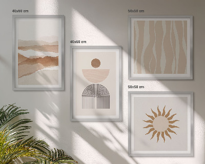 Set de cuadros modernos para salón Geometría abstracta de la naturaleza del paisaje