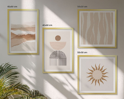 Set de cuadros modernos para salón Geometría abstracta de la naturaleza del paisaje