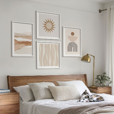Set de cuadros modernos para salón Geometría abstracta de la naturaleza del paisaje