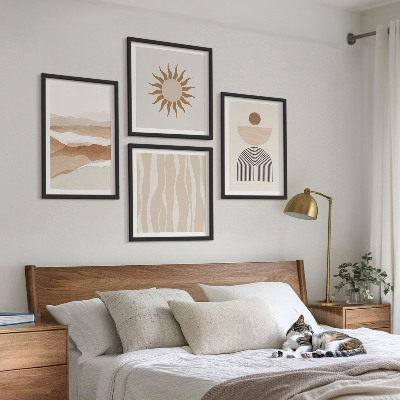 Set de cuadros modernos para salón Geometría abstracta de la naturaleza del paisaje