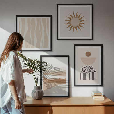 Set de cuadros modernos para salón Geometría abstracta de la naturaleza del paisaje