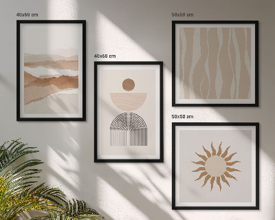 Set de cuadros modernos para salón Geometría abstracta de la naturaleza del paisaje