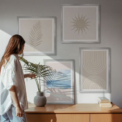 Galería de pared Ondas solares líneas abstractas