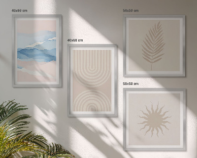 Galería de pared Ondas solares líneas abstractas