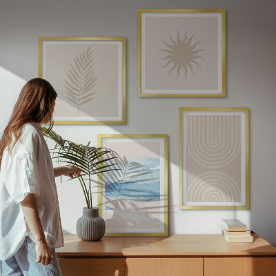 Galería de pared Ondas solares líneas abstractas