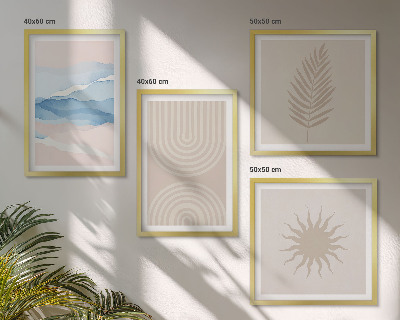 Galería de pared Ondas solares líneas abstractas