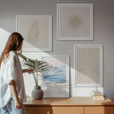 Galería de pared Ondas solares líneas abstractas