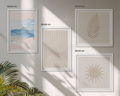 Galería de pared Ondas solares líneas abstractas