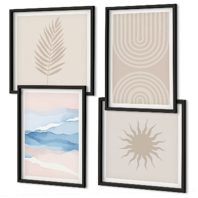 Galería de pared Ondas solares líneas abstractas