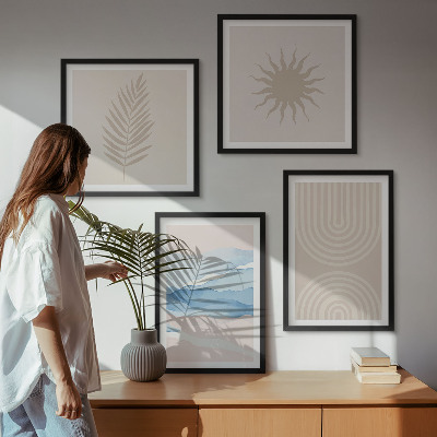 Galería de pared Ondas solares líneas abstractas