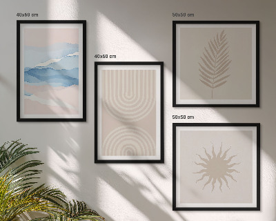 Galería de pared Ondas solares líneas abstractas