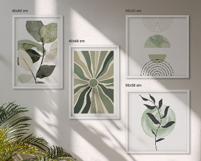 Galería de pared Formas geométricas de plantas