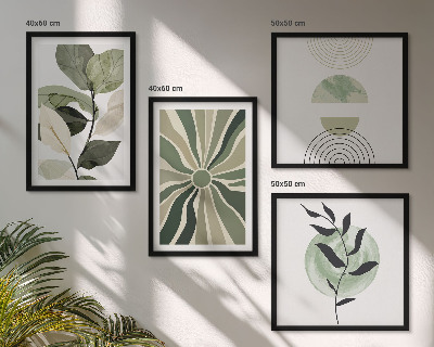 Galería de pared Formas geométricas de plantas