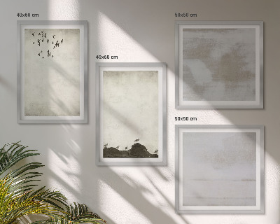 Set de cuadros modernos para salón Textura de bandada de pájaros