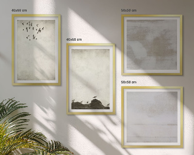 Set de cuadros modernos para salón Textura de bandada de pájaros