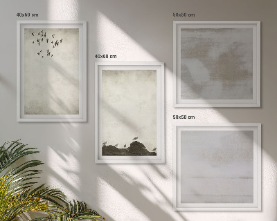 Set de cuadros modernos para salón Textura de bandada de pájaros