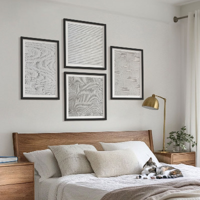 Galería de pared Patrones de arena con estructuras geométricas