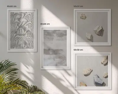 Set de cuadros modernos para salón con diseño de texturas minimalistas
