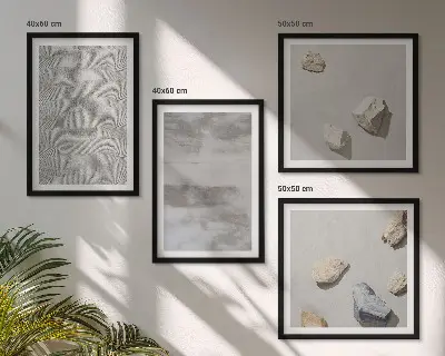 Set de cuadros modernos para salón con diseño de texturas minimalistas