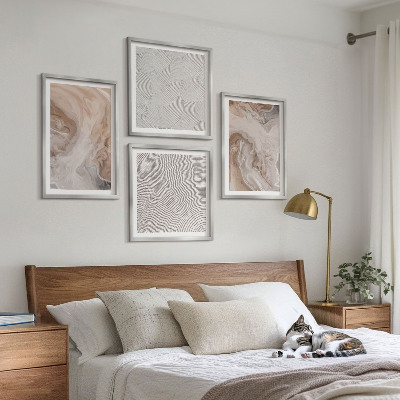 Galería de pared Patrones de textura de piedra de mármol