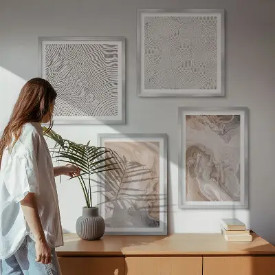 Galería de pared con patrones de textura de piedra de mármol