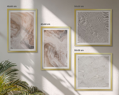 Galería de pared Patrones de textura de piedra de mármol