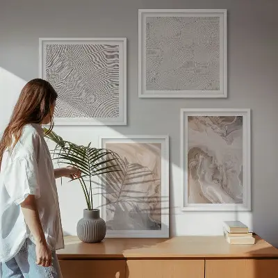 Galería de pared con patrones de textura de piedra de mármol