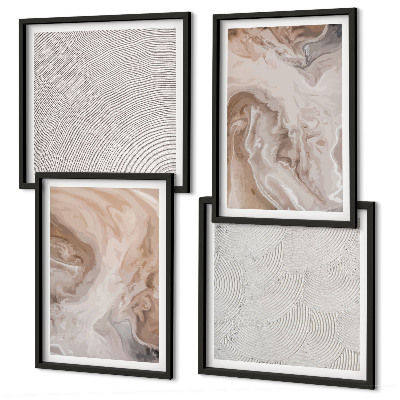 Galería de pared Patrones de textura de piedra de mármol