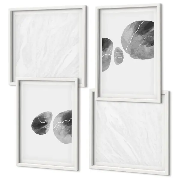 Galería de pared con diseño de salpicaduras de pintura de arte abstracto