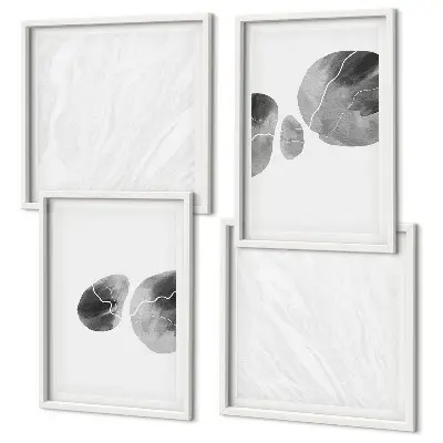 Galería de pared con diseño de salpicaduras de pintura de arte abstracto