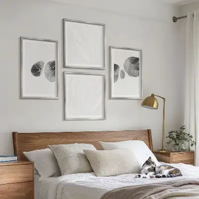 Galería de pared con diseño de salpicaduras de pintura de arte abstracto