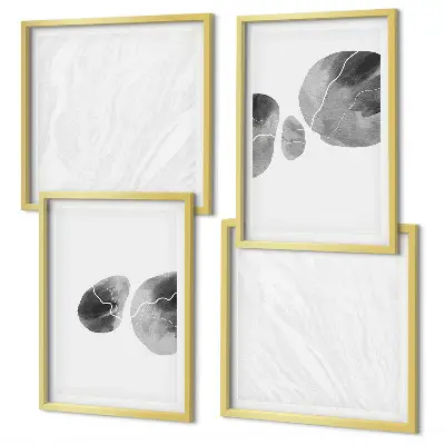 Galería de pared con diseño de salpicaduras de pintura de arte abstracto