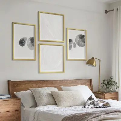 Galería de pared con diseño de salpicaduras de pintura de arte abstracto