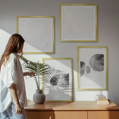 Galería de pared con diseño de salpicaduras de pintura de arte abstracto