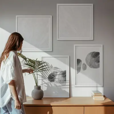 Galería de pared con diseño de salpicaduras de pintura de arte abstracto