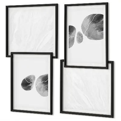 Galería de pared con diseño de salpicaduras de pintura de arte abstracto