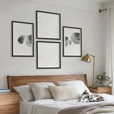 Galería de pared con diseño de salpicaduras de pintura de arte abstracto