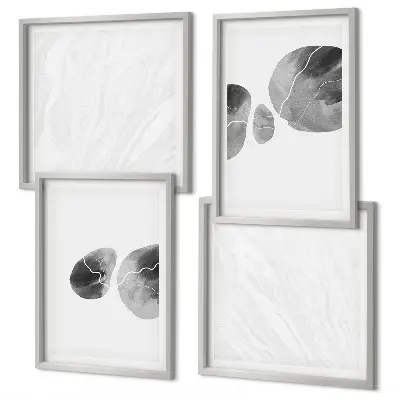 Galería de pared con diseño de salpicaduras de pintura de arte abstracto