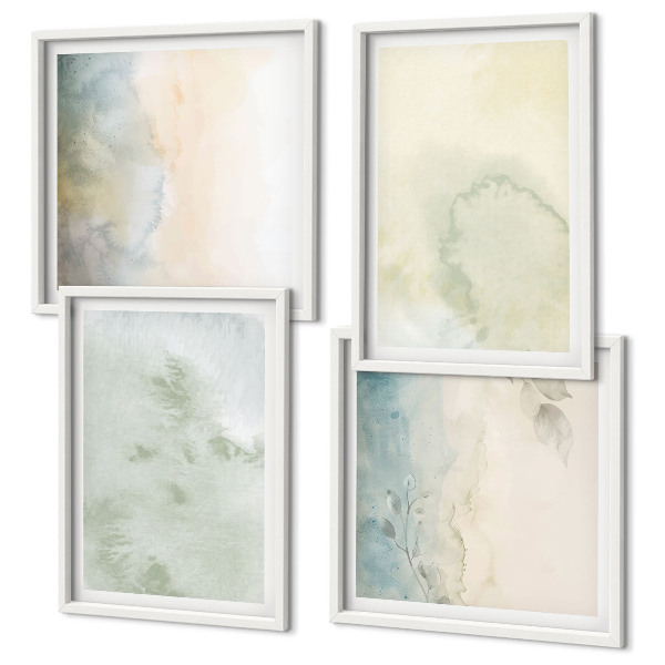 Galería de pared Textura de lienzo de acuarela pastel