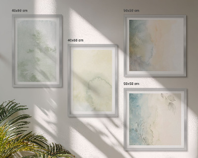 Galería de pared Textura de lienzo de acuarela pastel