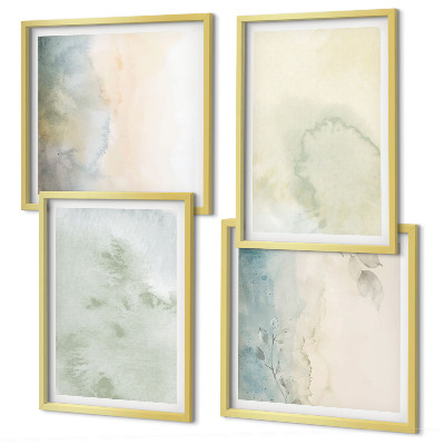 Galería de pared Textura de lienzo de acuarela pastel