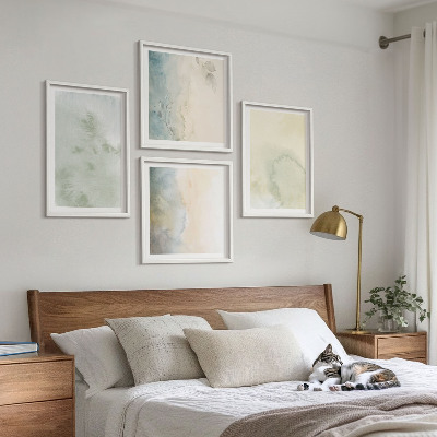 Galería de pared Textura de lienzo de acuarela pastel