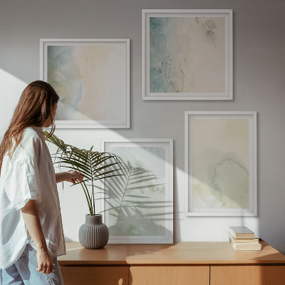 Galería de pared Textura de lienzo de acuarela pastel