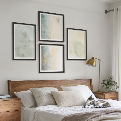 Galería de pared Textura de lienzo de acuarela pastel
