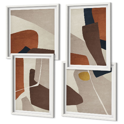 Set de cuadros modernos para salón Formas modernas abstractas