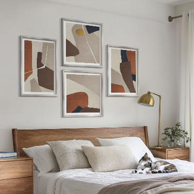 Set de cuadros modernos para salón Formas modernas abstractas